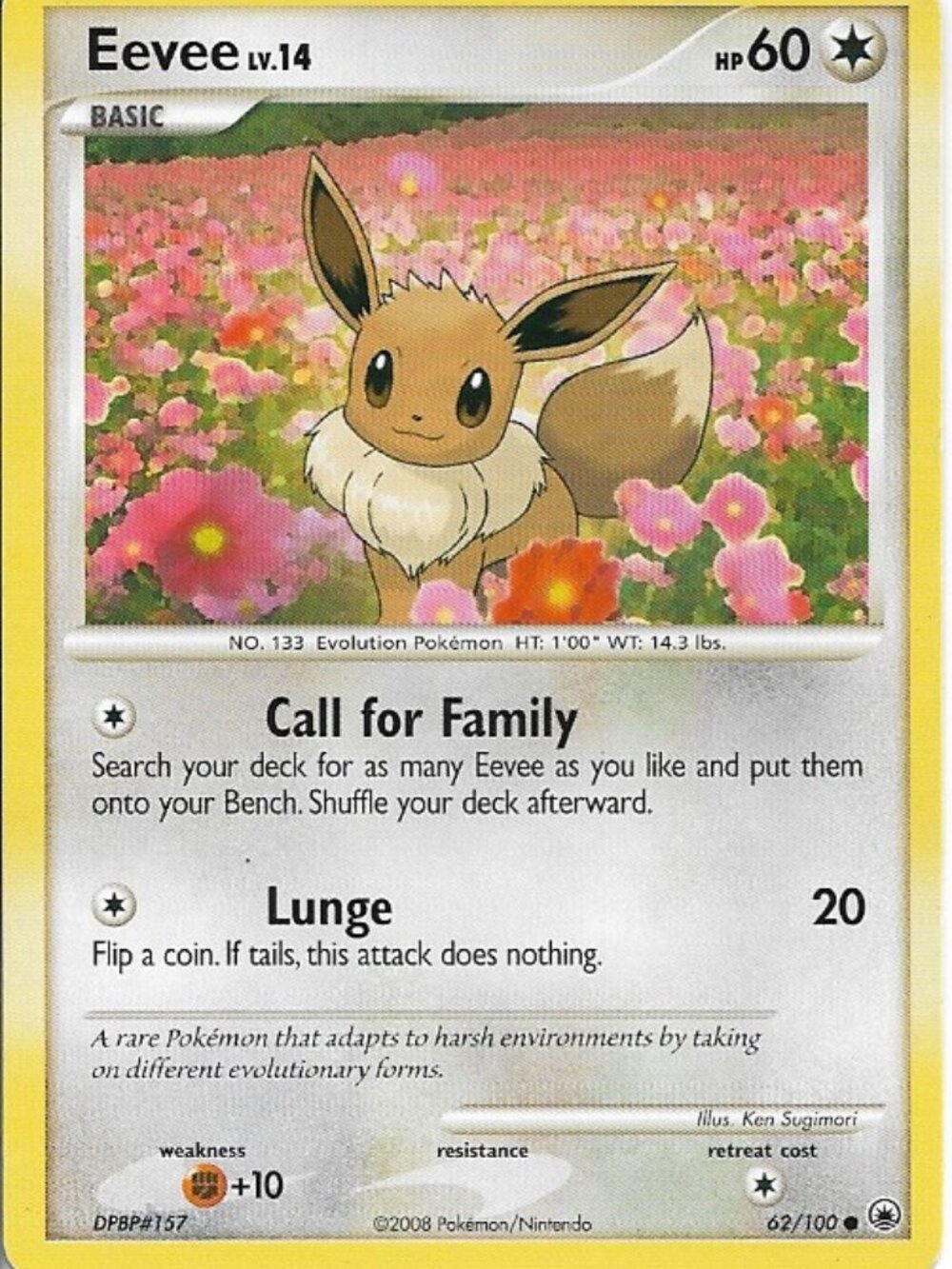 Pokemon Eevee 62/100 Majestic Dawn Non-Holo P